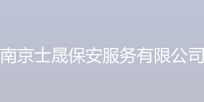 南京士晟保安服务有限公司